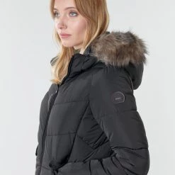 Vêtements Femme Doudounes Only ONLROONA Noir -Manteaux Soldes Magasin 18600150 500 E