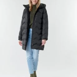 Vêtements Femme Doudounes Only ONLLUNA Noir -Manteaux Soldes Magasin 18600155 500 B