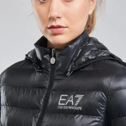 Vêtements Femme Doudounes Emporio Armani EA7 DOLLA Noir -Manteaux Soldes Magasin 18648828 500 E