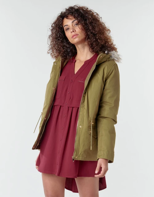 Vêtements Femme Manteaux Deeluxe LINA Kaki 3 Vêtements Femme Manteaux Deeluxe LINA Kaki