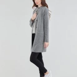 Vêtements Femme Manteaux Benetton 1132E9071-507 Gris -Manteaux Soldes Magasin 18851764 500 C