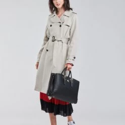 Vêtements Femme Trenchs Tommy Hilfiger DB LYOCELL FLUID TRENCH Beige -Manteaux Soldes Magasin 18858648 500 C