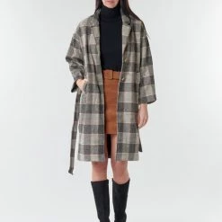 Vêtements Femme Manteaux Betty London NIOULOOK Noir / Beige