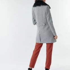 Vêtements Femme Manteaux Naf Naf AROUSSA Gris -Manteaux Soldes Magasin 18944761 500 D
