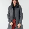 Vêtements Femme Manteaux Naf Naf AZAZOU M1 Gris -Manteaux Soldes Magasin 18944762 500 B