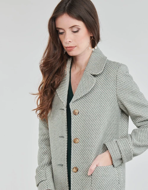 Vêtements Femme Manteaux Naf Naf ADELICATE Ecru 7 Vêtements Femme Manteaux Naf Naf ADELICATE Ecru – Image 5