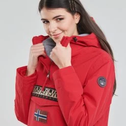 Vêtements Femme Parkas Napapijri RAINFOREST WINTER Rouge -Manteaux Soldes Magasin 19195530 500 E