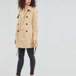 Vêtements Femme Trenchs Only ONLVALERIE Beige -Manteaux Soldes Magasin 19335008 500 C