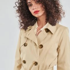 Vêtements Femme Trenchs Only ONLVALERIE Beige -Manteaux Soldes Magasin 19335008 500 E