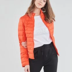 Vêtements Femme Doudounes Only ONLNEWTAHOE Orange -Manteaux Soldes Magasin 19335015 500 B