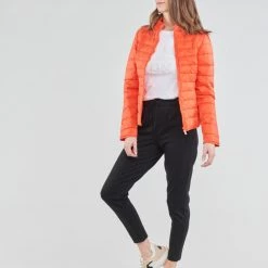 Vêtements Femme Doudounes Only ONLNEWTAHOE Orange -Manteaux Soldes Magasin 19335015 500 C