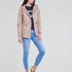 Vêtements Femme Parkas Only ONLLORCA Rose -Manteaux Soldes Magasin 19335018 500 C