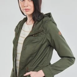 Vêtements Femme Parkas Only ONLLORCA Kaki -Manteaux Soldes Magasin 19335021 500 E