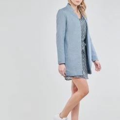 Vêtements Femme Manteaux Only ONLSOHO Bleu -Manteaux Soldes Magasin 19335057 500 C