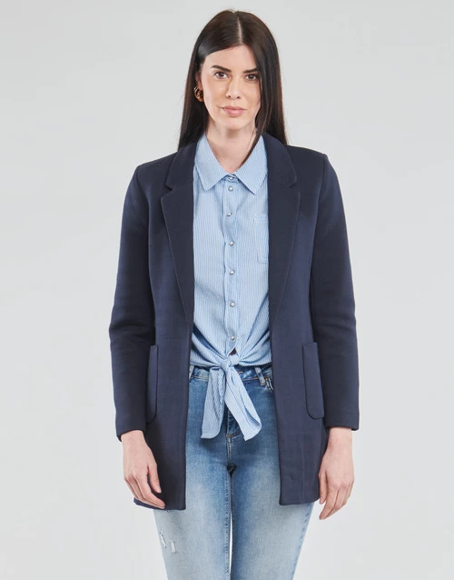 Vêtements Femme Manteaux Only ONLBAKER-LINEA Marine 3 Vêtements Femme Manteaux Only ONLBAKER-LINEA Marine