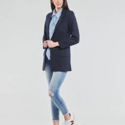 Vêtements Femme Manteaux Only ONLBAKER-LINEA Marine 9 Vêtements Femme Manteaux Only ONLBAKER-LINEA Marine -Manteaux Soldes Magasin 19335059 500 C