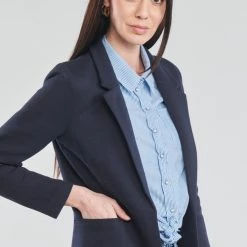 Vêtements Femme Manteaux Only ONLBAKER-LINEA Marine 11 Vêtements Femme Manteaux Only ONLBAKER-LINEA Marine -Manteaux Soldes Magasin 19335059 500 E