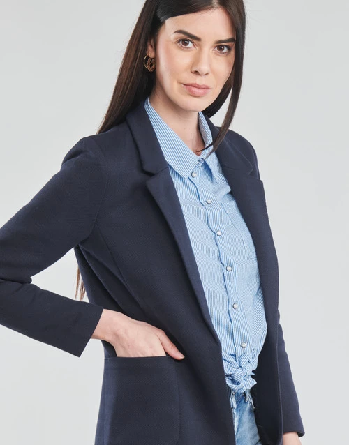 Vêtements Femme Manteaux Only ONLBAKER-LINEA Marine 7 Vêtements Femme Manteaux Only ONLBAKER-LINEA Marine – Image 5