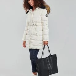 Vêtements Femme Doudounes Pepe jeans BERTA Beige -Manteaux Soldes Magasin 19734340 500 C