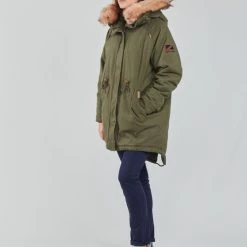 Vêtements Femme Parkas Pepe jeans DIZZY Vert -Manteaux Soldes Magasin 19734344 500 C