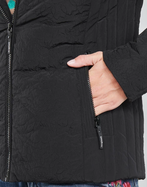 Vêtements Femme Doudounes Desigual SNOW Noir 7 Vêtements Femme Doudounes Desigual SNOW Noir – Image 5