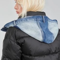 Vêtements Femme Doudounes Desigual AUSTEN Noir -Manteaux Soldes Magasin 19776616 500 E