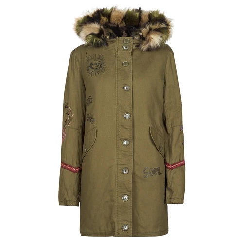 Vêtements Femme Parkas Desigual LISBOA Kaki 4 Vêtements Femme Parkas Desigual LISBOA Kaki – Image 2