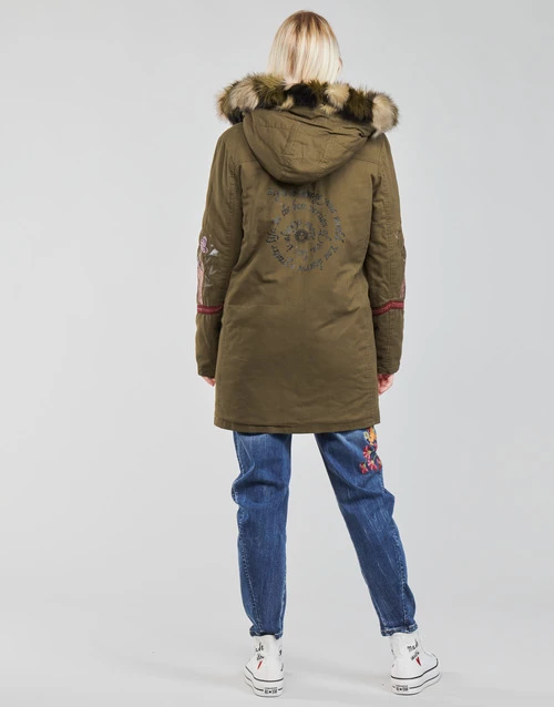Vêtements Femme Parkas Desigual LISBOA Kaki 6 Vêtements Femme Parkas Desigual LISBOA Kaki – Image 4
