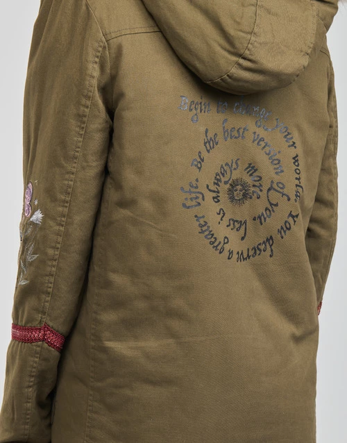 Vêtements Femme Parkas Desigual LISBOA Kaki 7 Vêtements Femme Parkas Desigual LISBOA Kaki – Image 5