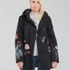 Vêtements Femme Parkas Desigual BELENO Noir -Manteaux Soldes Magasin 19776622 500 B