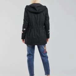 Vêtements Femme Parkas Desigual BELENO Noir -Manteaux Soldes Magasin 19776622 500 D