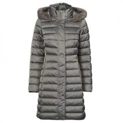 Vêtements Femme Doudounes Geox W BETTANIE LONG JKT Argenté