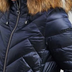 Vêtements Femme Doudounes Geox BLENDA Marine 11 Vêtements Femme Doudounes Geox BLENDA Marine -Manteaux Soldes Magasin 19784683 500 E