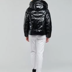 Vêtements Femme Doudounes Geox EMALISE MID Noir -Manteaux Soldes Magasin 19784684 500 D