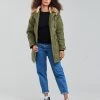 Vêtements Femme Parkas Kaporal FLEUR Kaki 1 Vêtements Femme Parkas Kaporal FLEUR Kaki -Manteaux Soldes Magasin 19784861 500 B