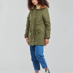 Vêtements Femme Parkas Kaporal FLEUR Kaki 9 Vêtements Femme Parkas Kaporal FLEUR Kaki -Manteaux Soldes Magasin 19784861 500 C