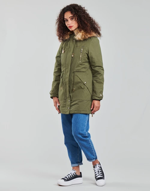 Vêtements Femme Parkas Kaporal FLEUR Kaki 5 Vêtements Femme Parkas Kaporal FLEUR Kaki – Image 3