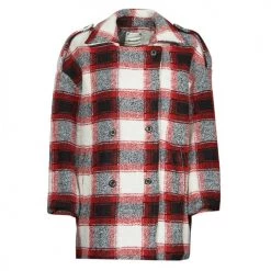 Vêtements Femme Manteaux Kaporal FEO Beige / Rouge -Manteaux Soldes Magasin 19784873 500 A