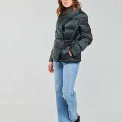 Vêtements Femme Doudounes One Step FT41021 Noir -Manteaux Soldes Magasin 19784947 500 C