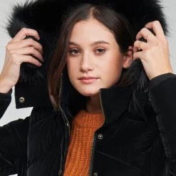 Vêtements Femme Doudounes One Step FT44071 Noir -Manteaux Soldes Magasin 19784949 500 E