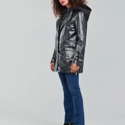 Vêtements Femme Parkas One Step FT42011 Noir -Manteaux Soldes Magasin 19784950 500 C