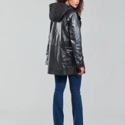 Vêtements Femme Parkas One Step FT42011 Noir -Manteaux Soldes Magasin 19784950 500 D