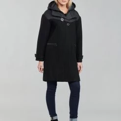 Vêtements Femme Manteaux One Step FT44041 Noir -Manteaux Soldes Magasin 19784951 500 C