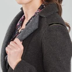 Vêtements Femme Manteaux One Step FT44061 Kaki / Gris -Manteaux Soldes Magasin 19784958 500 E