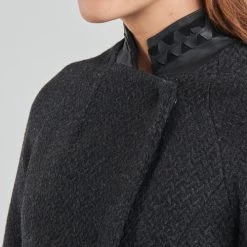 Vêtements Femme Manteaux One Step FT44031 Noir -Manteaux Soldes Magasin 19784959 500 E