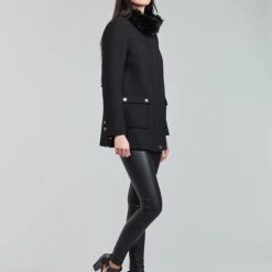 Vêtements Femme Manteaux Morgan GSONIA Noir -Manteaux Soldes Magasin 19785326 500 C