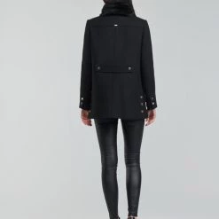 Vêtements Femme Manteaux Morgan GSONIA Noir -Manteaux Soldes Magasin 19785326 500 D