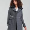 Vêtements Femme Manteaux Morgan GKATHY Gris anthracite -Manteaux Soldes Magasin 19785328 500 B