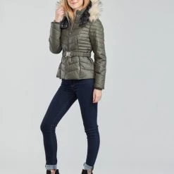 Vêtements Femme Doudounes Morgan GEMAO Kaki -Manteaux Soldes Magasin 19785333 500 C