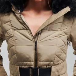 Vêtements Femme Doudounes Morgan GALIX Noisette -Manteaux Soldes Magasin 19785341 500 E